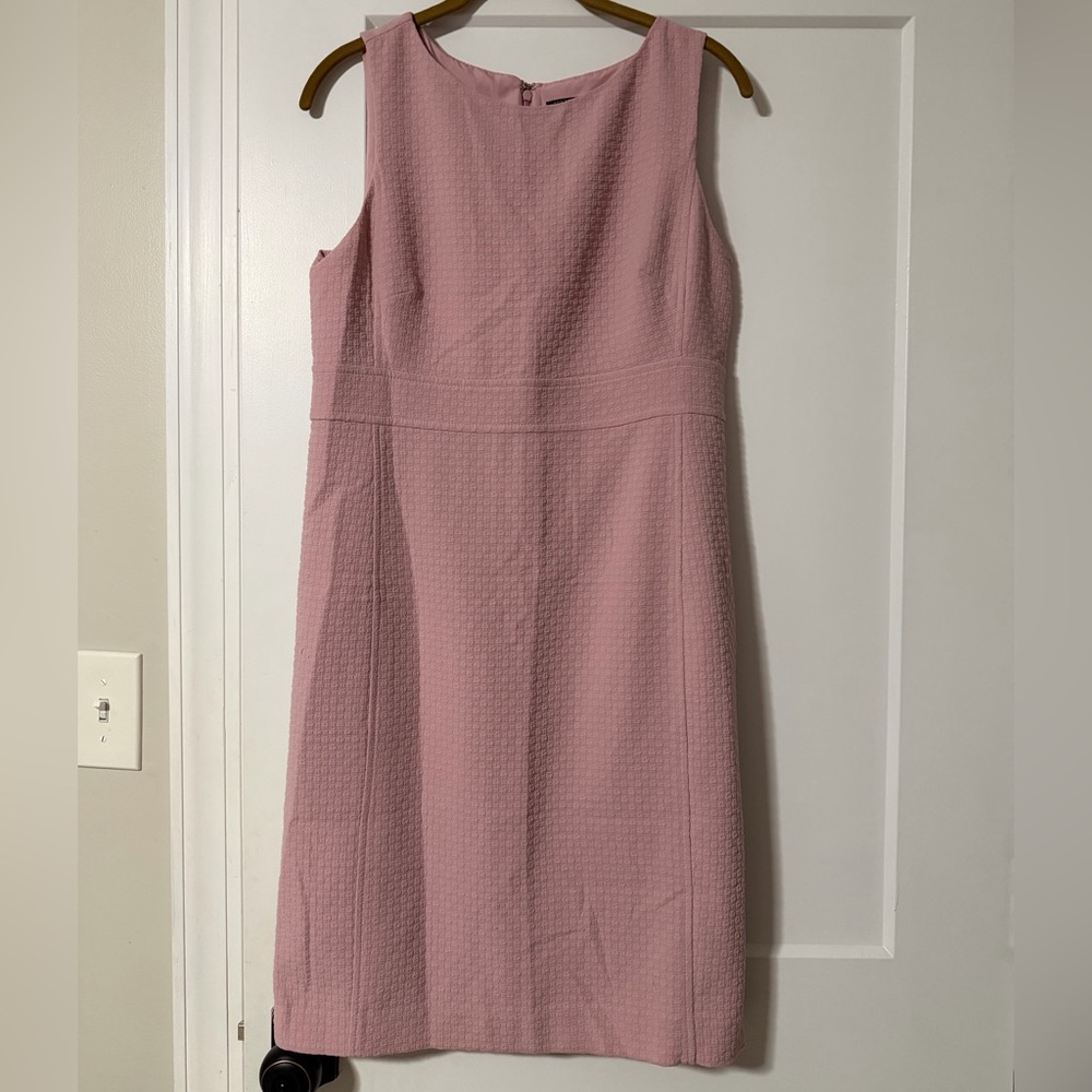 Ann Taylor Textured Pink Midi Dress